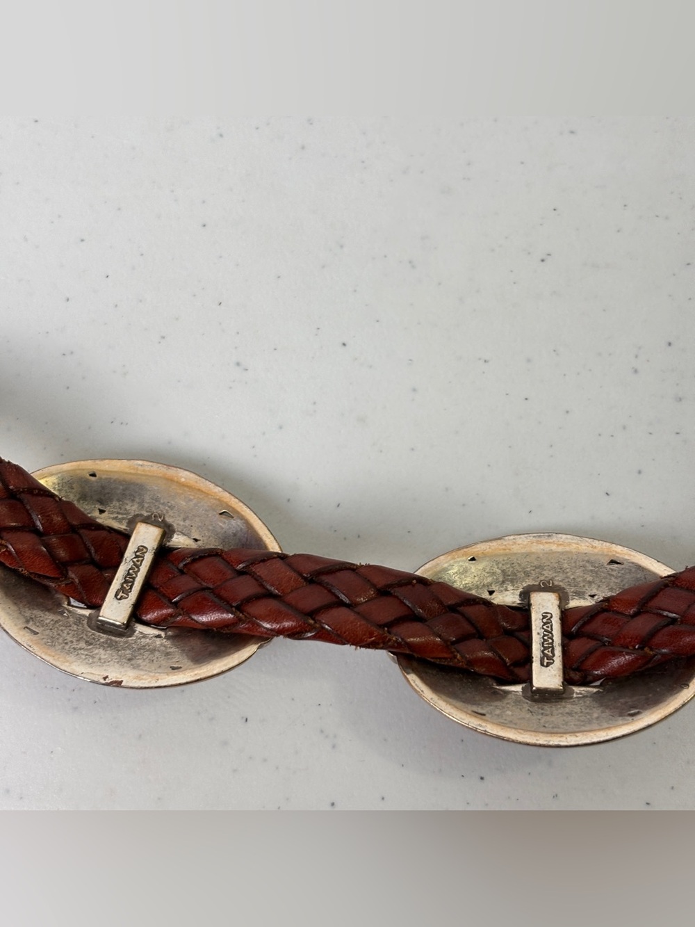 Brighton Vintage Brown Concho Belt - Picture 2 of 4